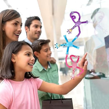 Pop Tubes Sensory Toys Pack, ADHD Fidget Toys for Classroom Treasure Box Prizes, Birthday, Easter Basket Stuffers Kids Toy (4pcs Giraffe)