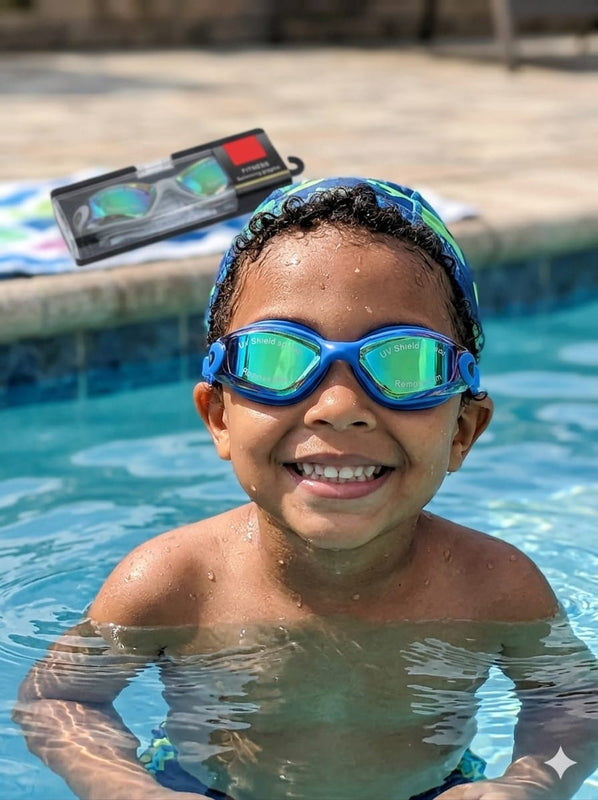 Professional Anti-Fog Swimming Goggles with UV Protection & Hard Case