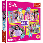 Puzzles - "4in1" - Happy world of Barbie/Mattel, Barbie