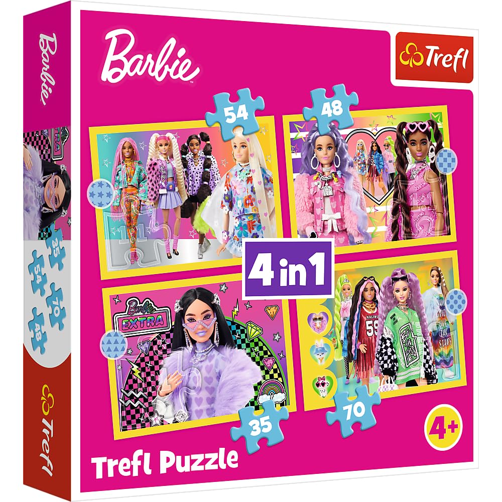 Puzzles - "4in1" - Happy world of Barbie/Mattel, Barbie