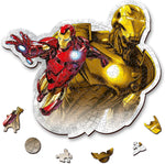 TREFL Brave Iron Man Wooden Shaped Puzzles 160-Pieces, Multicolor