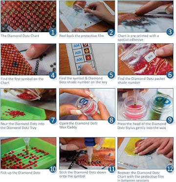 DIAMOND DOTZ ® - Unicorn, Partial Drill, Round Dotz, Diamond Painting Kits, Diamond Art Kits for Adults, Gem Art, Diamond Art, Kits, 15.8