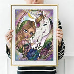 DIAMOND DOTZ ® - Unicorn, Partial Drill, Round Dotz, Diamond Painting Kits, Diamond Art Kits for Adults, Gem Art, Diamond Art, Kits, 15.8"x11.8"