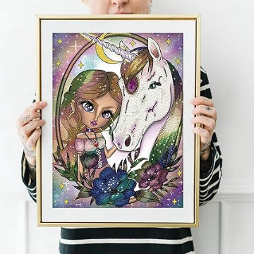 DIAMOND DOTZ ® - Unicorn, Partial Drill, Round Dotz, Diamond Painting Kits, Diamond Art Kits for Adults, Gem Art, Diamond Art, Kits, 15.8