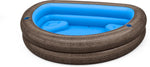 7'7" x 70" x 21"/2.31m x 1.78m x 53cm TruPrint Wicker Family Pool