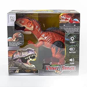 Interactive Dinosaur Toy with Lights and Sounds, Moving Head and Tail, Battery Operated, Ages 3+