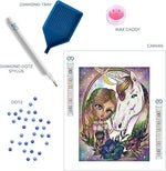 DIAMOND DOTZ ® - Unicorn, Partial Drill, Round Dotz, Diamond Painting Kits, Diamond Art Kits for Adults, Gem Art, Diamond Art, Kits, 15.8"x11.8"