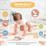 Children's Play Mat Thick Foam Foldable Reversible Floor Mat