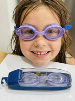 Kids' Anti-Fog Adjustable Swimming Goggles with Protective Travel Case