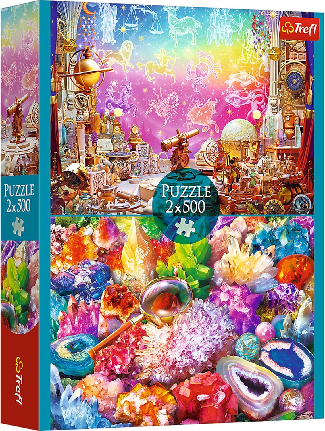 TREFL 37499 Cosmos and Crystals Jigsaw Puzzles 2 x 500 Pieces Set