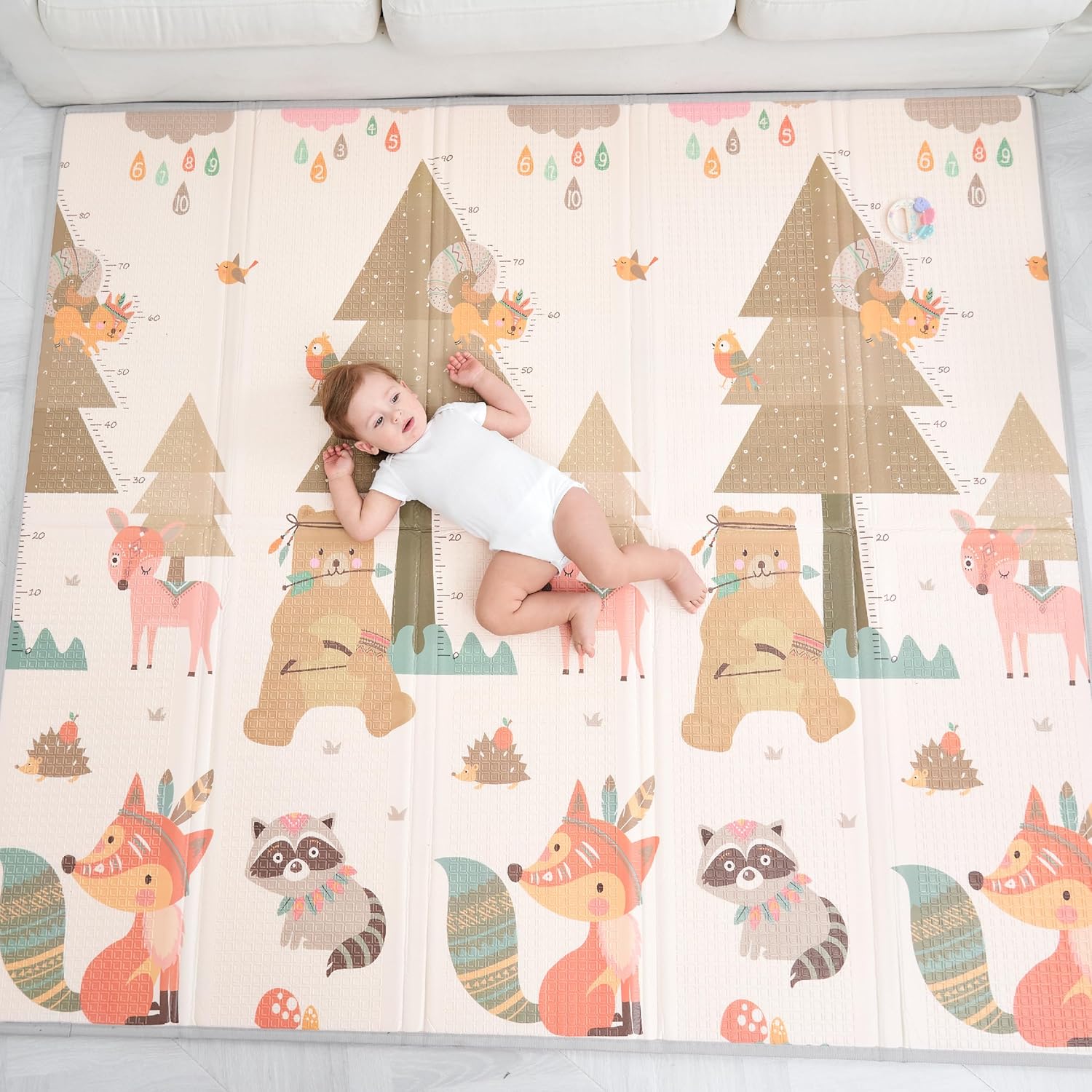 Children's Play Mat Thick Foam Foldable Reversible Floor Mat