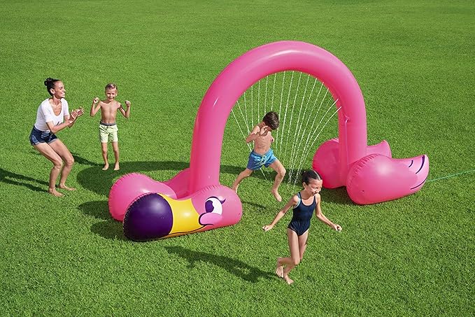 Bestway jumbo flamingo water sprinkler, 340 x 110 x 193 cm