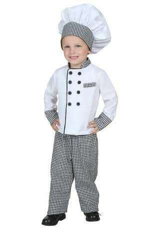 chef costume set for child