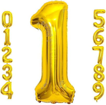 32-inch gold number balloons