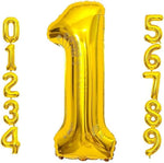 32-inch gold number balloons
