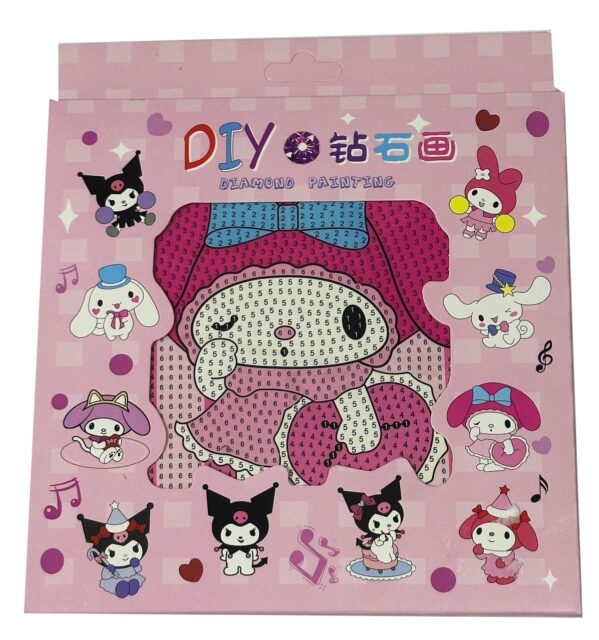 DIY Diamond Painting Kit for Kids, Pink Cartoon Character Design