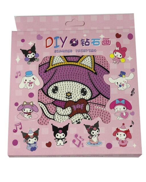 DIY Diamond Painting Kit, Cartoon Character Design, Pink Theme with Number Guide, Arts and Crafts