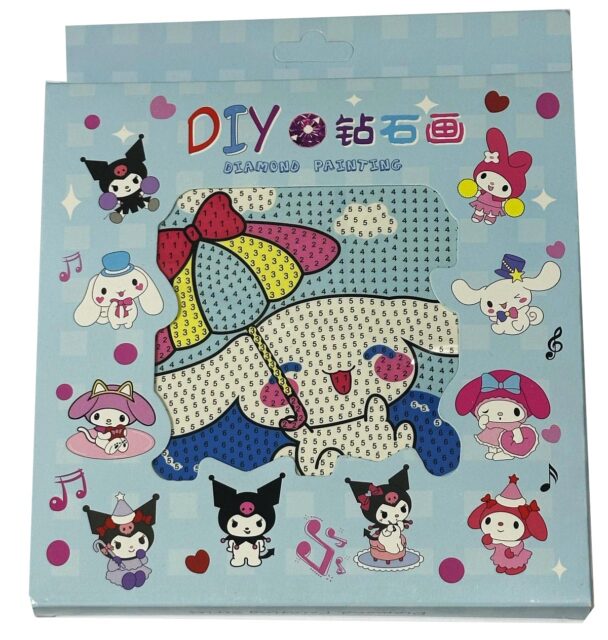 DIY Diamond Painting Kit for Kids, Cartoon Character Design, Number Coded Art, Blue Background