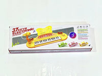 37 Keys Electronic Keyboard, Children's Musical Piano Toy, Yellow (Pink)