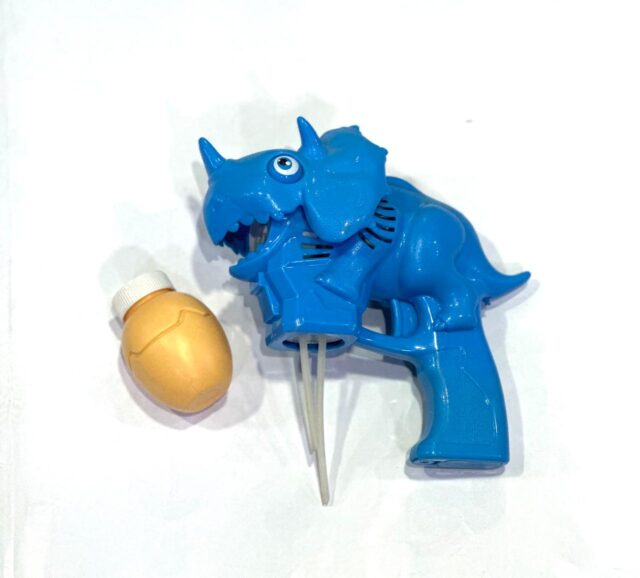 Electric dinosaur bubble gun