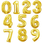 32-inch gold number balloons