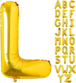 Gold Helium Foil Balloons Letters