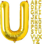 Gold Helium Foil Balloons Letters