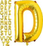 Gold Helium Foil Balloons Letters