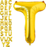 Gold Helium Foil Balloons Letters
