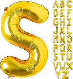 Gold Helium Foil Balloons Letters