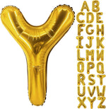 Gold Helium Foil Balloons Letters
