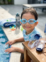 Kids' Anti-Fog Adjustable Swimming Goggles with Protective Travel Case
