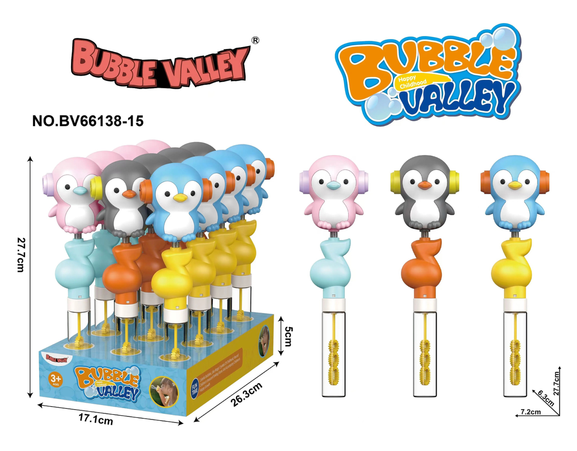 Bubble Valley Penguin Toys