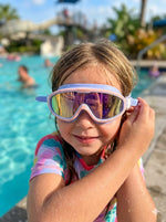Kids' Panoramic Anti-Fog Swimming Goggles with Mirrored Lenses