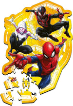Trefl – Wooden puzzles: Marvel Spiderman, Spider-Man ready for the action - 50 pieces, Shaped puzzle Wooden Puzzle