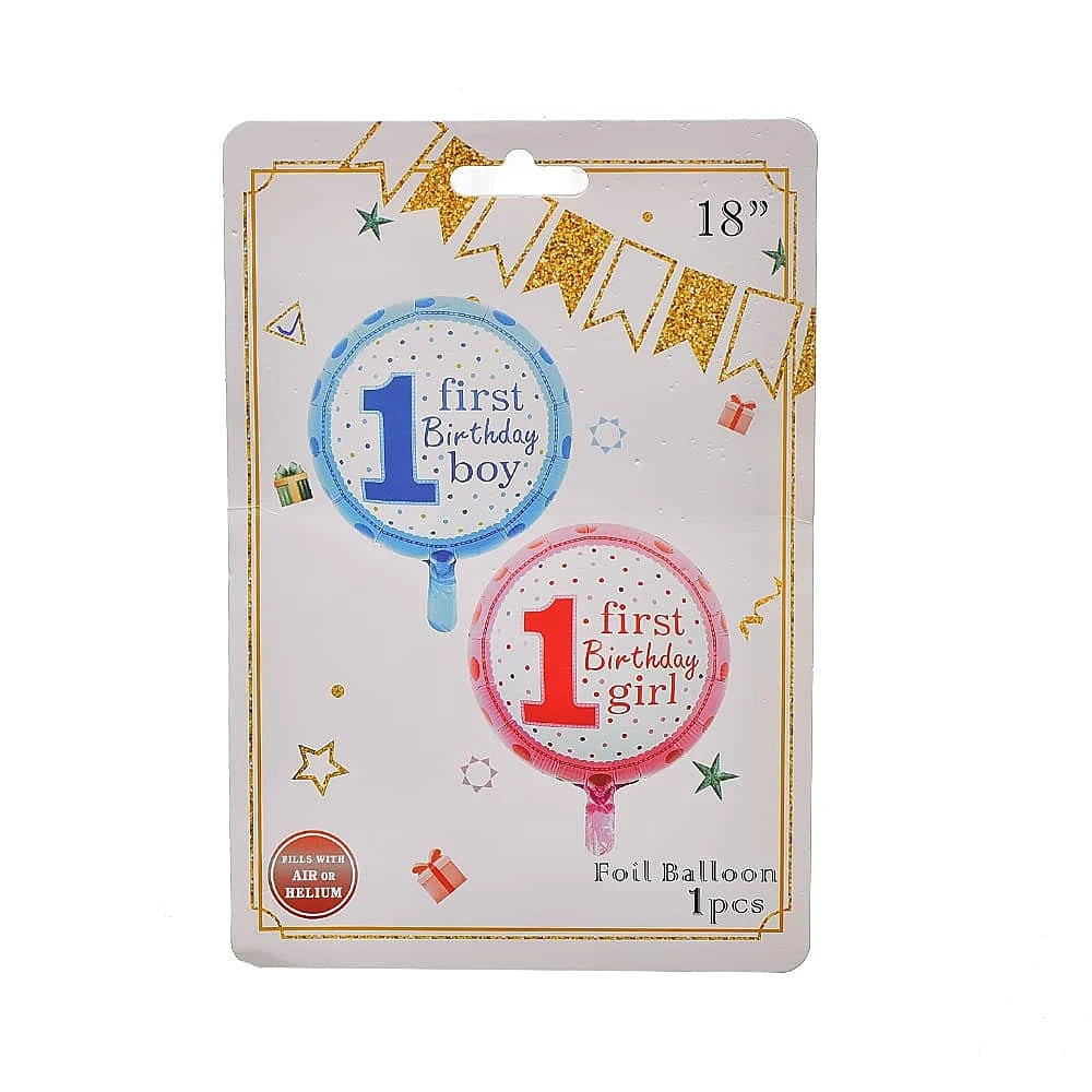First Birthday Foil Balloon