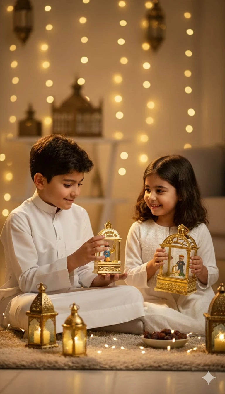 Golden Lantern Figurines