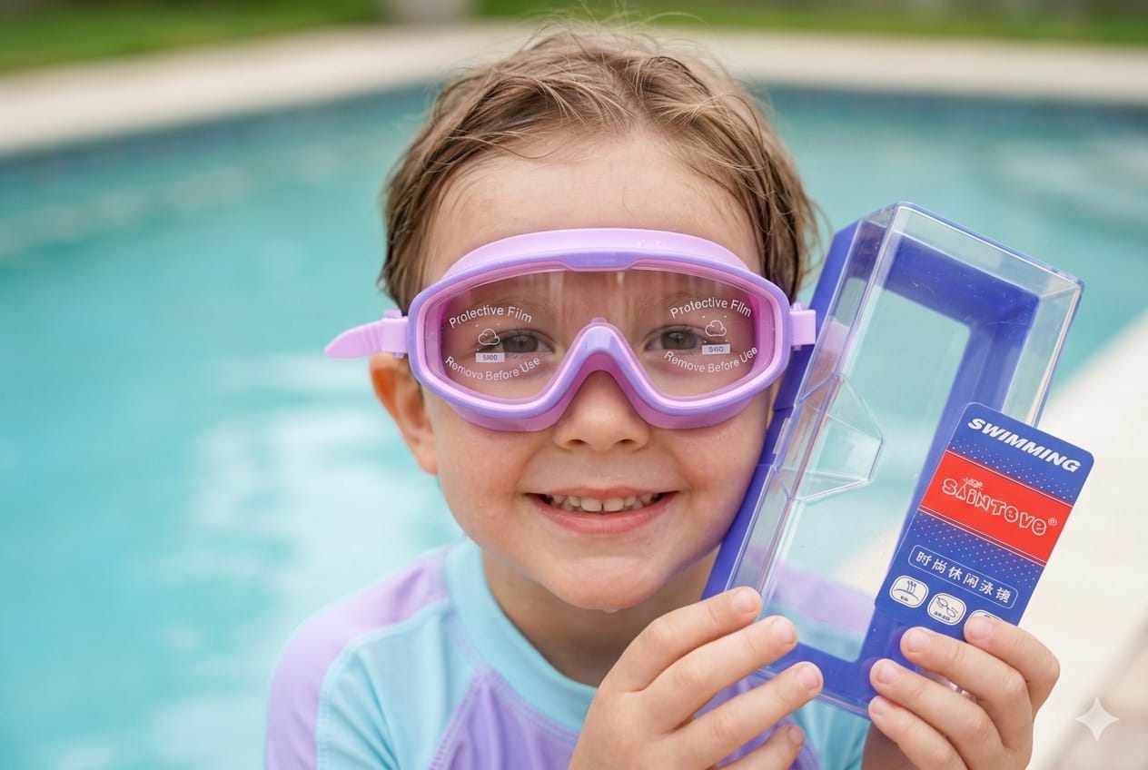 Anti-Fog High-Definition Panoramic Swimming Goggles for Kids & Teens