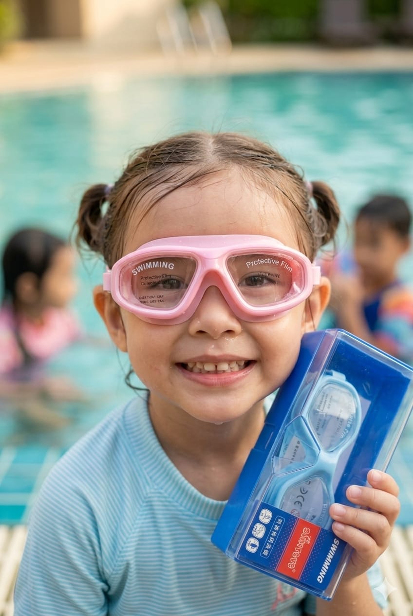 Anti-Fog High-Definition Panoramic Swimming Goggles for Kids & Teens