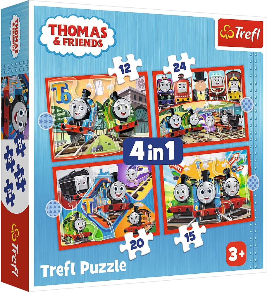 Click to see full view TREFL Thomas and Friends Amazing Thomas 4-in-1 Puzzle Set 71-Pieces