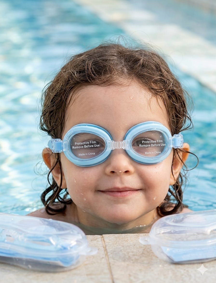 Professional Anti-Fog Swimming Goggles with Protective Hard Case