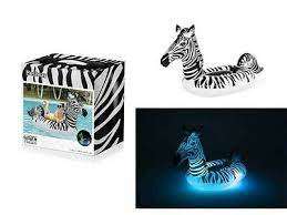 Bestway 41406 Inflatable Zebra Shaped Ride-On Float with LED Lights