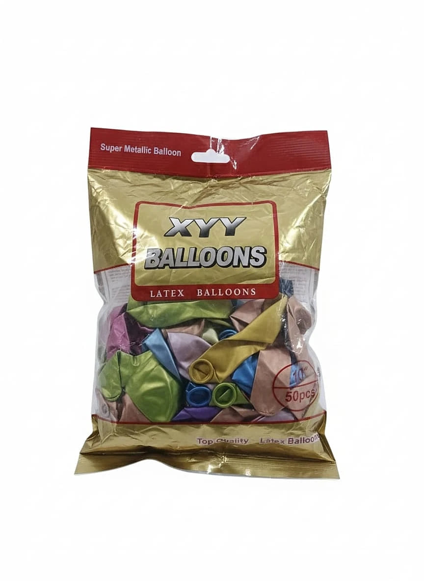 Super Metallic Latex Balloons 50pcs