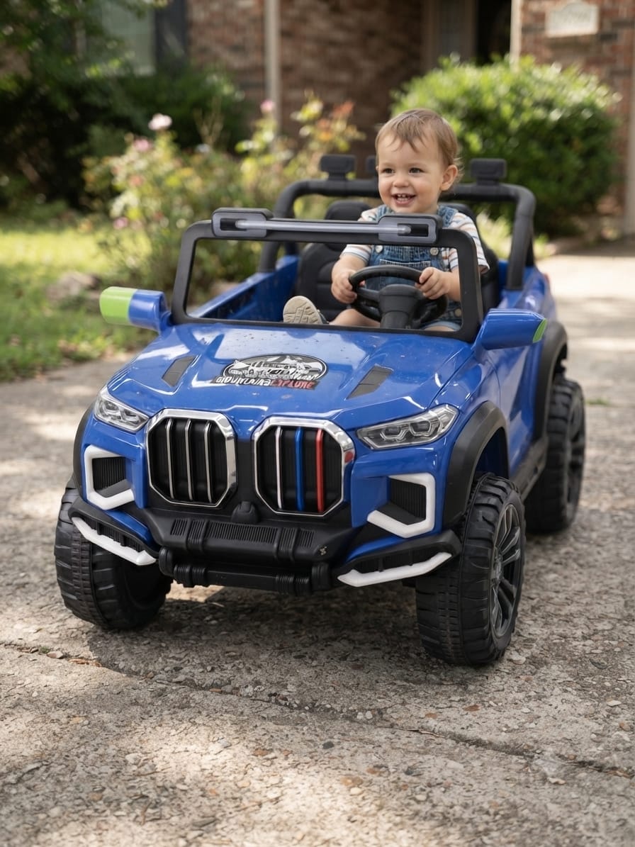 Blue Ride On Car