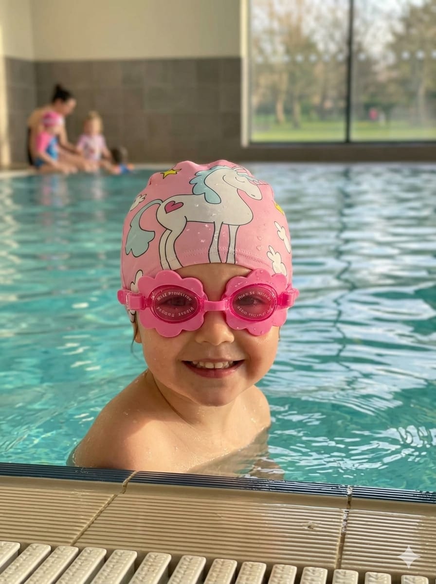 Kids' Fun Character Swimming Set: Cap & Goggles