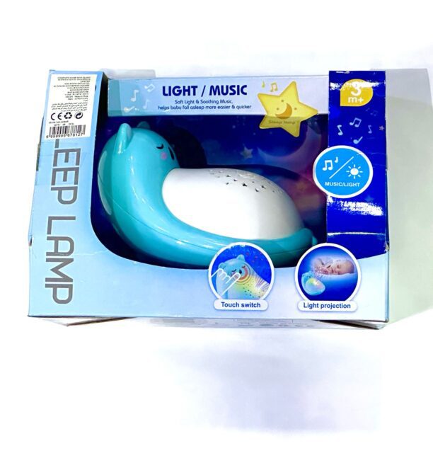 Baby Sleep Aid Night Light with Music, Touch Control, Light Projection, Soothing Sounds for Infants