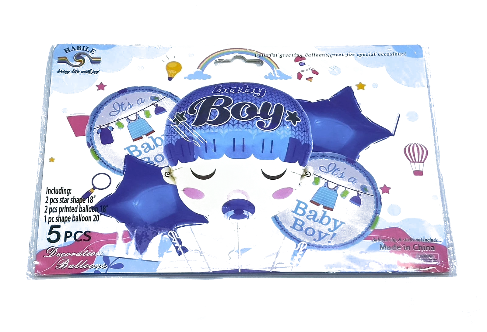 Baby Boy Balloons Set