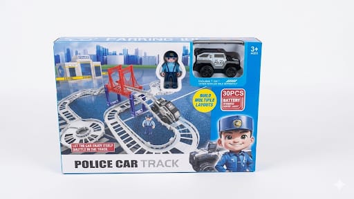 Police Car Track Set