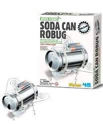 4M Plastic/Metal Kidz Labs, Soda Can Robug (Silver)