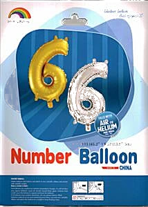 Number 66 Balloon